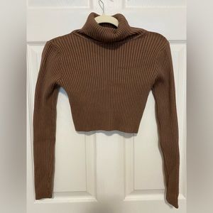 Cropped Turtleneck Sweater